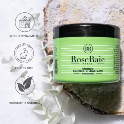 Rosebaie masque à la kératine et à l’aloe vera 500ml