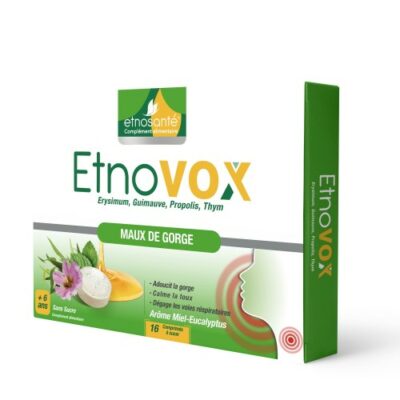 ETNOVOX Maux de Gorge Miel Eucalyptus 16 Comprimes