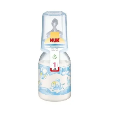 NUK Biberon Biberon Classic en Plastique 0-6M Bleu 110ml