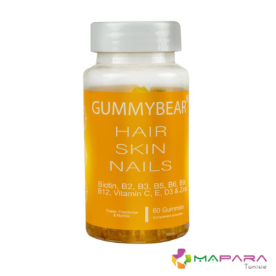 GummyBear Hair Skin Nails Vitamins 60 Gummies