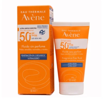 AVENE Fluide Ultra Leger SPF50+ Peaux Sensibles Normales à Mixtes 50 ml