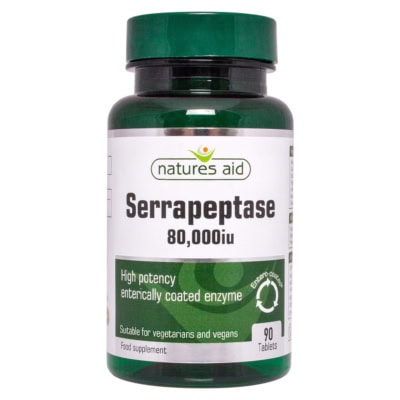 Natures Aid Serrapeptase 80000iu 90 Gélules