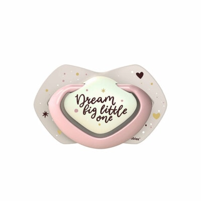 Canpol 2 sucettes light touch 6-18m symétrique brille dans le noir sleepy koala rose 22/659