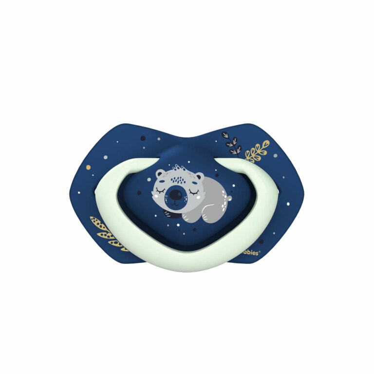 Canpol 2 sucettes light touch 6-18m symétrique brille dans le noir sleepy koala bleu 22/659