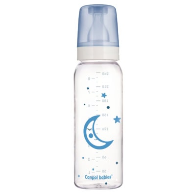 Canpol Biberon en Verre à Col Etroit Night Dreams Bleu 240 ml 42/101