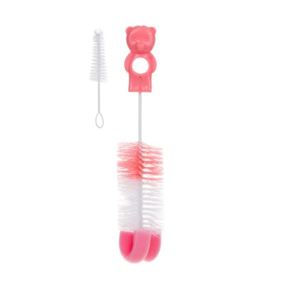 Canpol Brosse pour Biberons et Tétines avec Éponge Rose