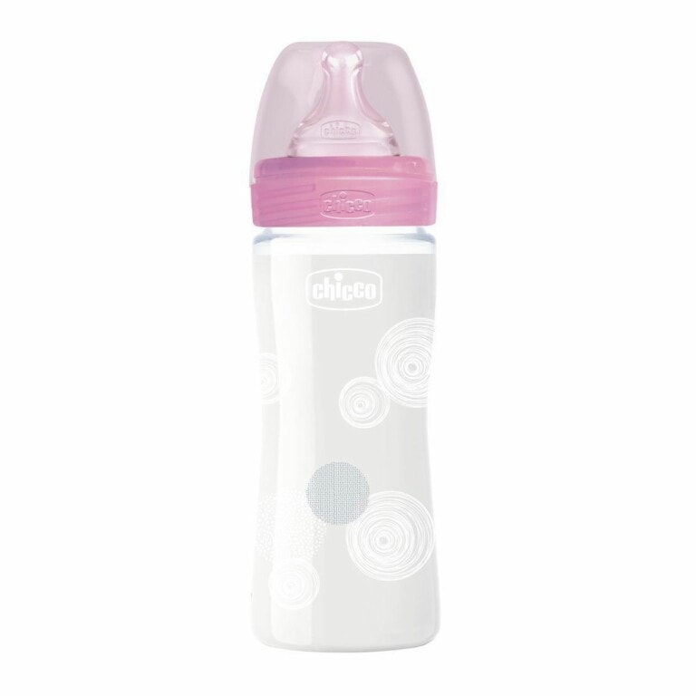 Chicco well being biberon verre débit lent 0 mois+ 240ml