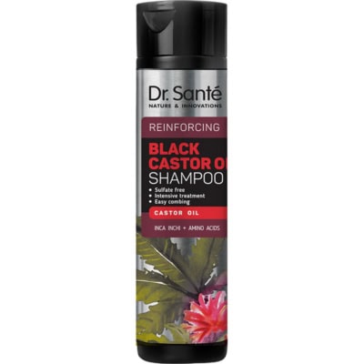 Dr Santé Black Castor Oil Shampooing à L'huile de Ricin Noir 250ml