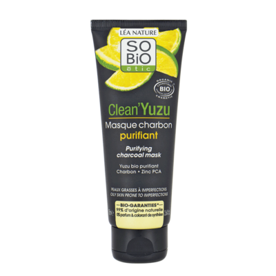 So'Bio Clean’Yuzu Masque Charbon Purifiant Bio 75ml