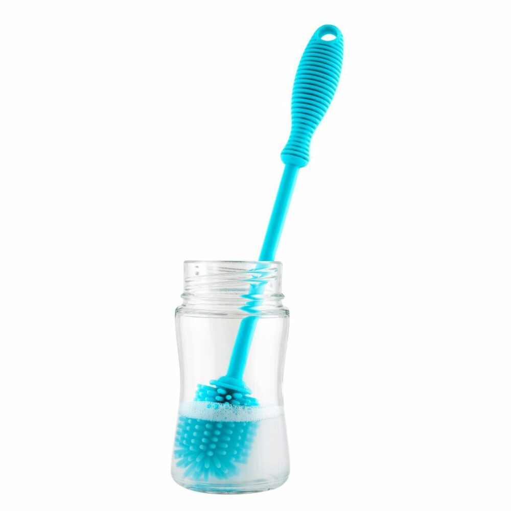 Chicco goupillon en silicone bleu