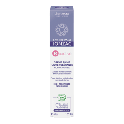 Jonzac Reactive Crème Riche Haute Tolérance 40 ml