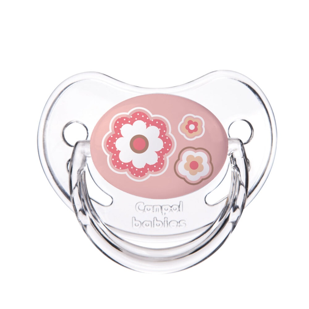 Canpol sucette orthodontique en silicone 0-6 mois rose 22/565