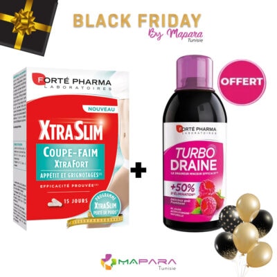 Forte pharma xtraslim coupe-faim + turbodraine framboise 500ml (offert)