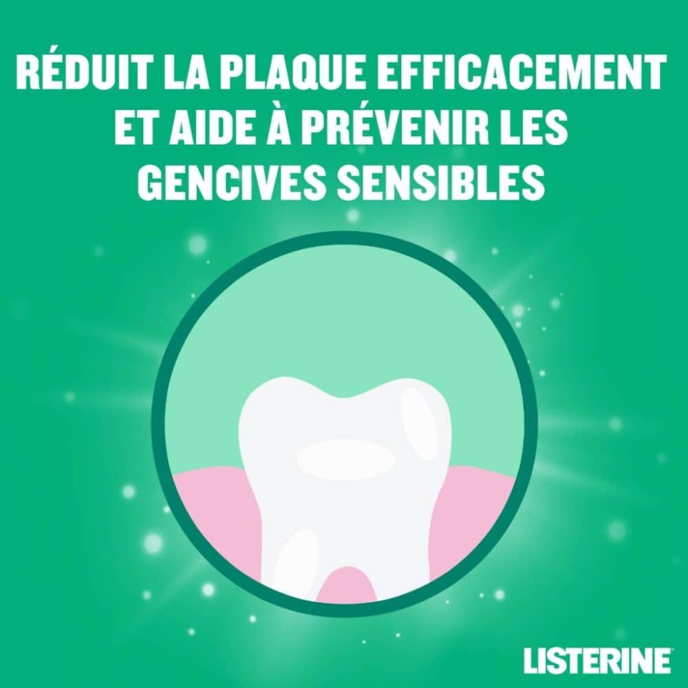 Listerine bain bouche protection dents/gencives gout leger 500 ml