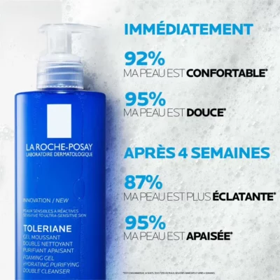 La Roche Posay Toleriane Gel Moussant Purifiant Apaisant Double Nettoyant 400ml