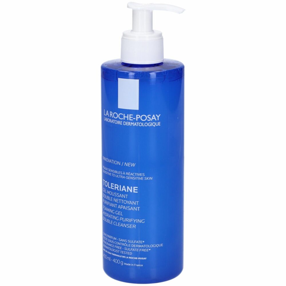 La roche posay toleriane gel moussant purifiant apaisant double nettoyant 400ml