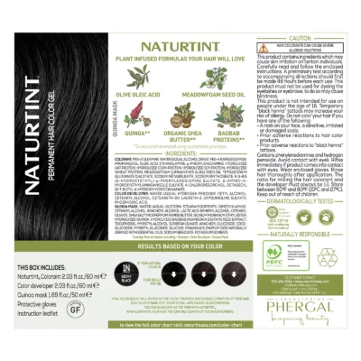 Naturtint colorant permanent en gel 1n noir ebène 170ml