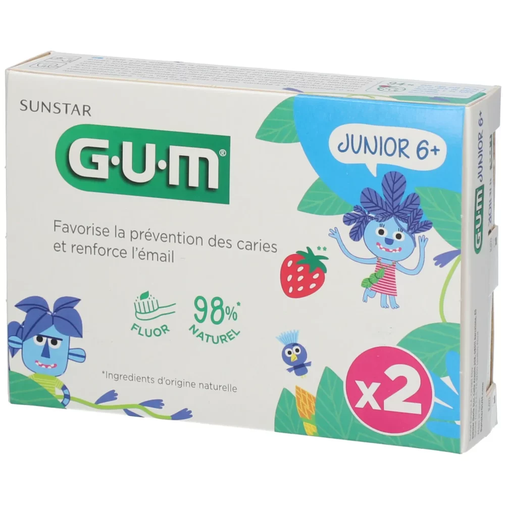 Gum dentifrice junior lot de 2 x 50ml