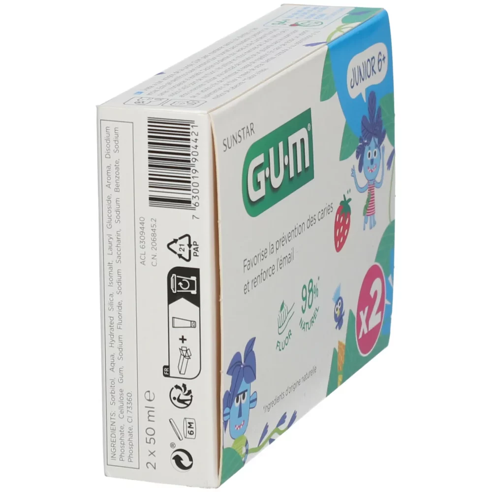 Gum dentifrice junior lot de 2 x 50ml