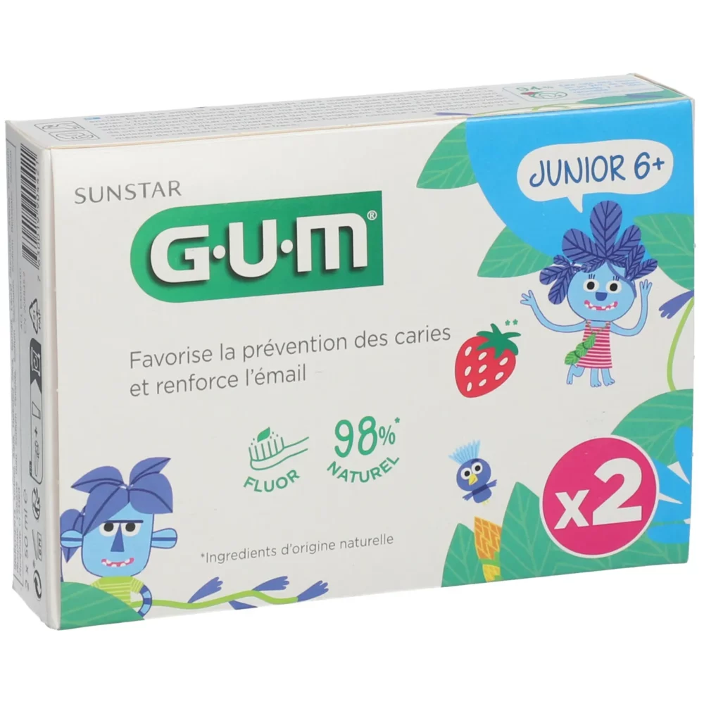 Gum dentifrice junior lot de 2 x 50ml