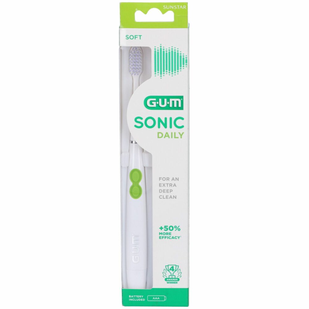 Gum brosse à dents electrique sonic daily soft blanche 4100