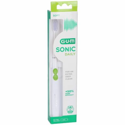 Gum brosse à dents electrique sonic daily soft blanche 4100