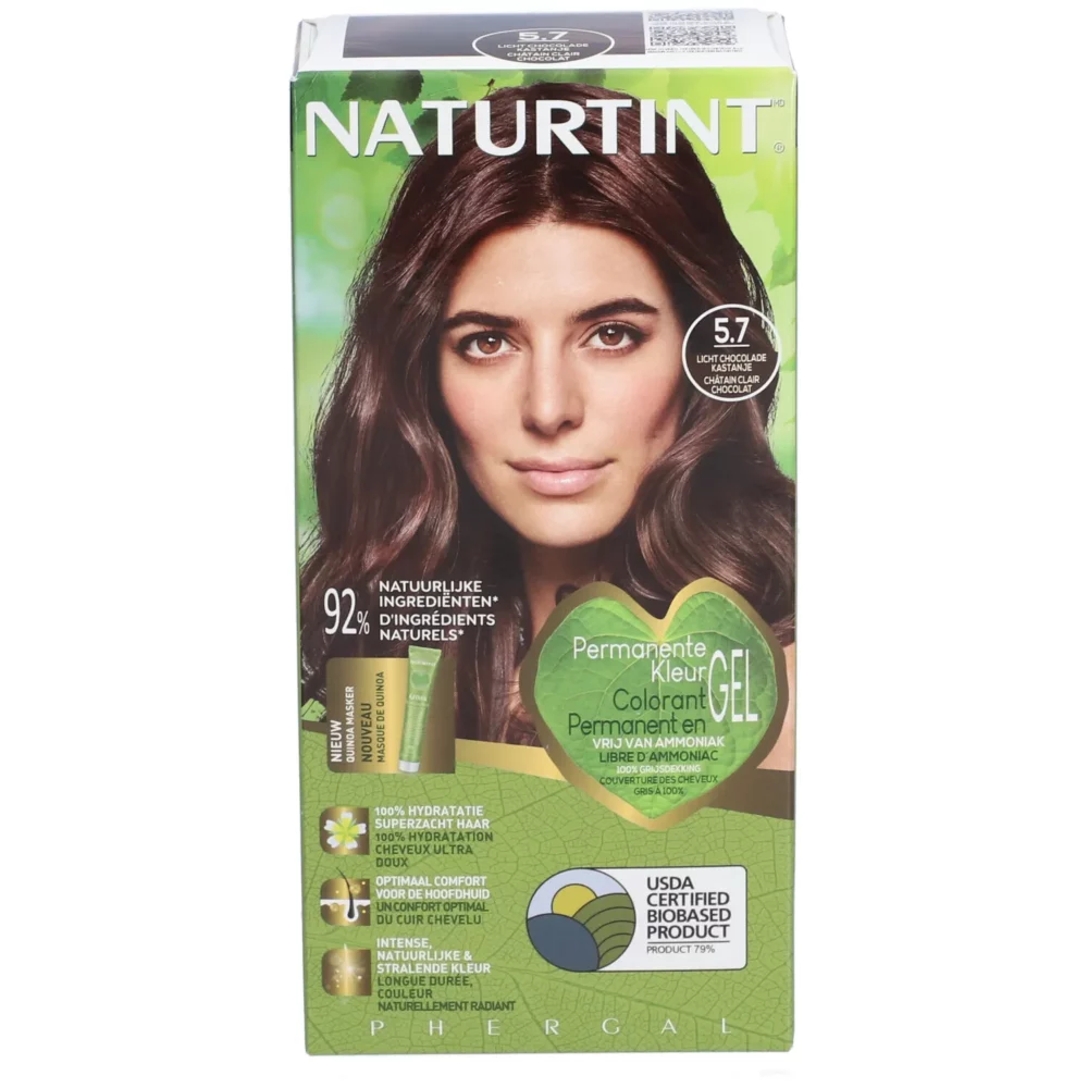 Naturtint colorant permanent en gel 5. 7 châtain clair chocolat 170ml