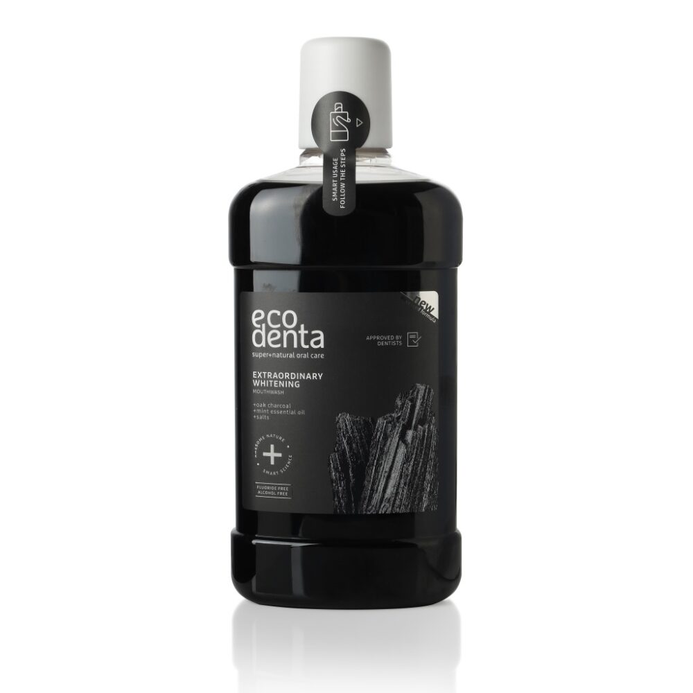 Ecodenta bain de bouche expert noir blanchissant charbon 500ml