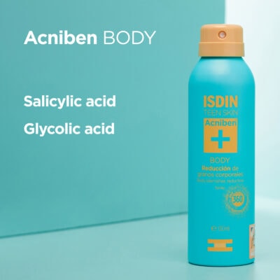 Isdin acniben body spray réduction des boutons 150ml