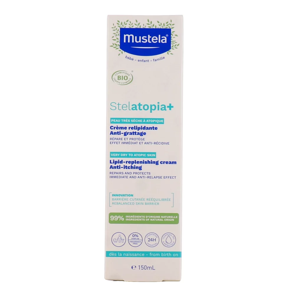 Mustela stelatopia+ crème relipidante anti-grattage bio 150ml