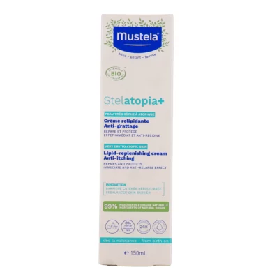 Mustela stelatopia+ crème relipidante anti-grattage bio 150ml