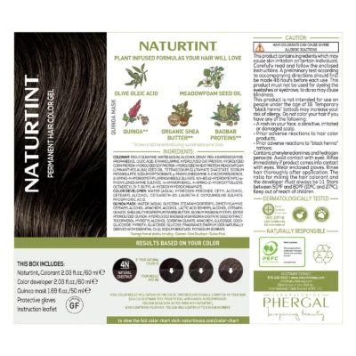 Naturtint colorant permanent en gel 4n châtain naturel 170ml