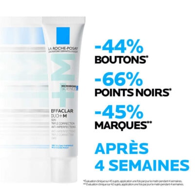 La roche posay effaclar duo+m soin triple correction anti-imperfections 40ml