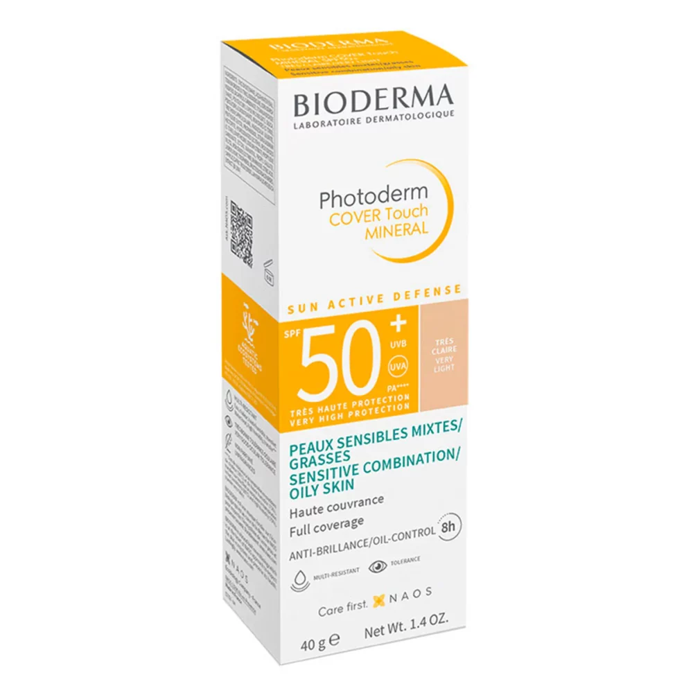 Bioderma photoderm cover touch mineral teinte tres claire spf50+ 40ml