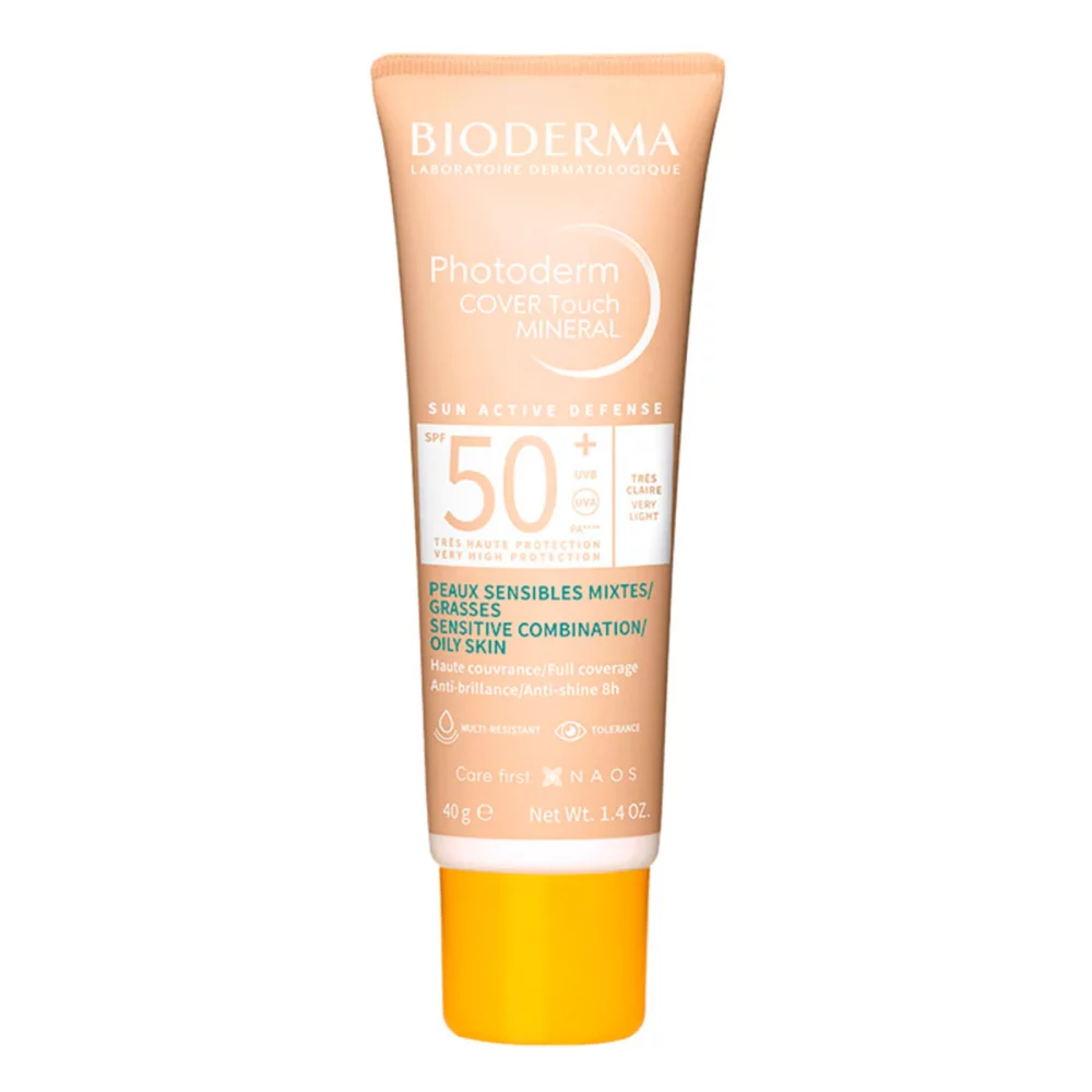 Bioderma photoderm cover touch mineral teinte tres claire spf50+ 40ml