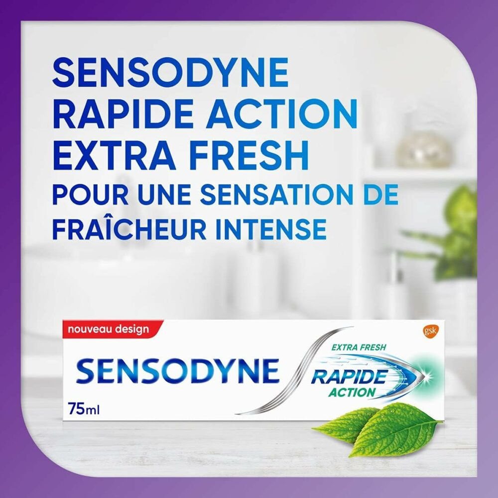 Sensodyne dentifrice rapide action extra fresh 75ml