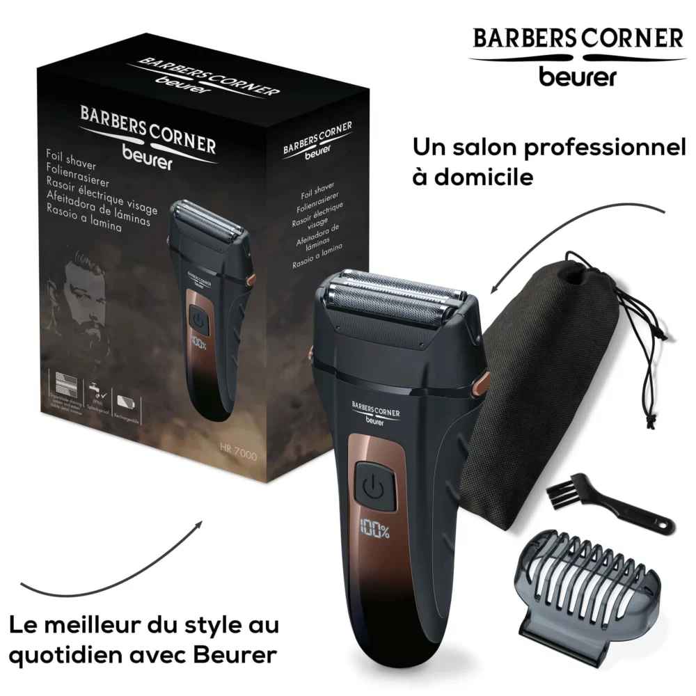 Beurer hr 7000 rasoir rechargeable à grille et lame triple