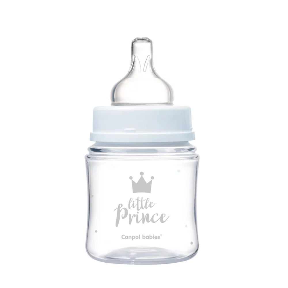 Canpol babies biberon anti colique col large royal 120ml royal baby - bleu - 35/233