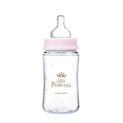 CANPOL BABIES Biberon Anti Colique Col Large 240ML Royal Baby - Rose - 35/234