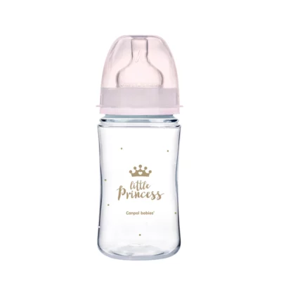 CANPOL BABIES Biberon Anti Colique Col Large 240ML Royal Baby - Rose - 35/234