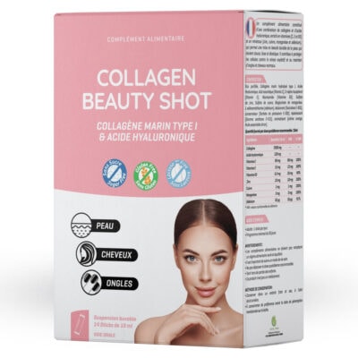 Collagen Beauty Shots Collagène Marin et Acide Hyaluronique 14 Sticks