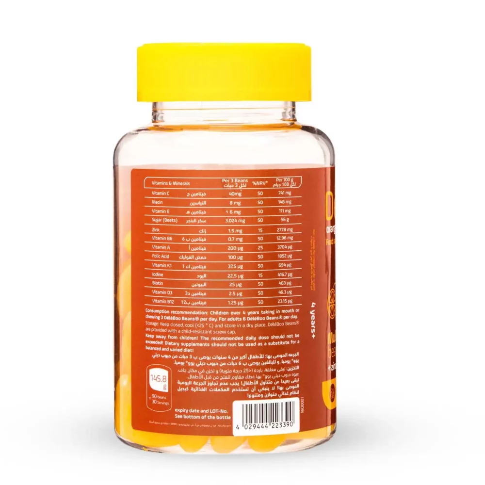 Deleboo multivitamines zinc+lodine orange 90 beans