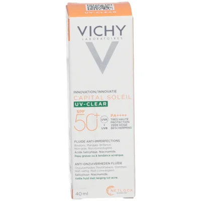 Vichy capital soleil uv clear fluide anti imperfections spf50+