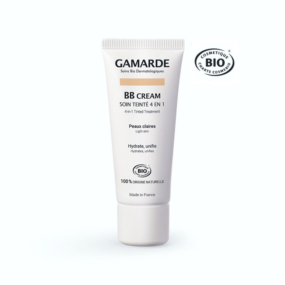 Gamarde bb cream soin teinté 4 en 1 peaux claires bio 40ml