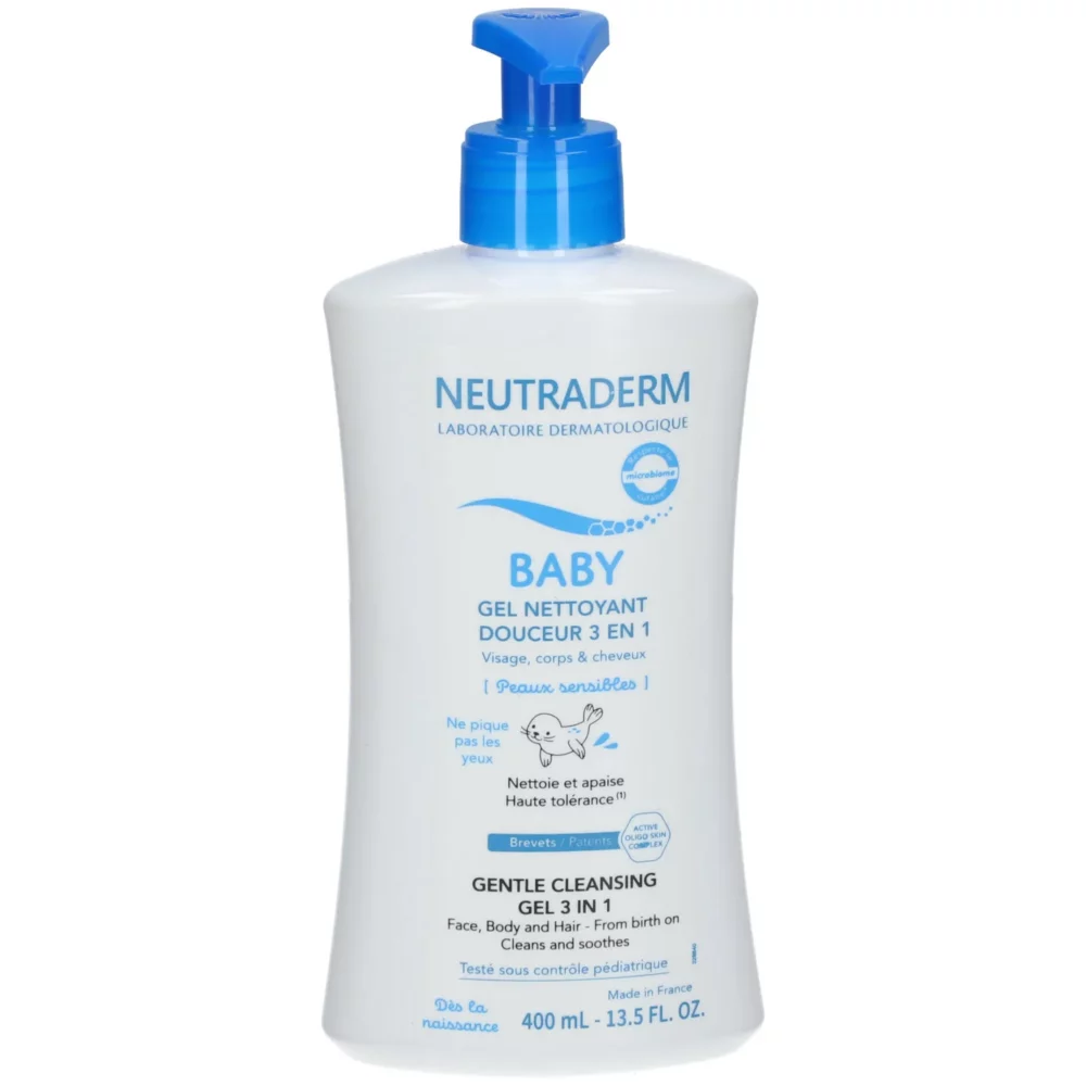 Neutraderm baby gel nettoyant douceur 3 en 1 400ml