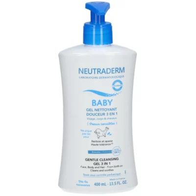 Neutraderm baby gel nettoyant douceur 3 en 1 400ml