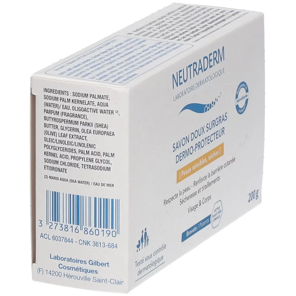 Neutraderm savon doux surgras dermo-protecteur 200g