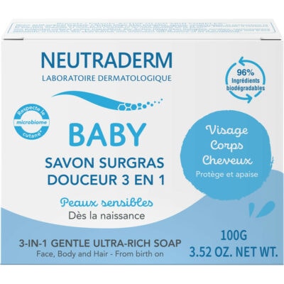 Neutraderm Baby Savon Surgras Douceur 3 en 1 100gr