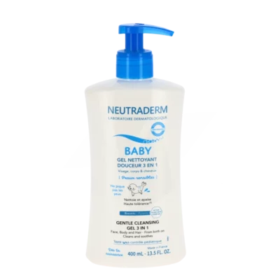 Neutraderm baby gel nettoyant douceur 3 en 1 400ml