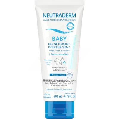 Neutraderm Baby Gel Nettoyant Douceur 3 en 1 200ml